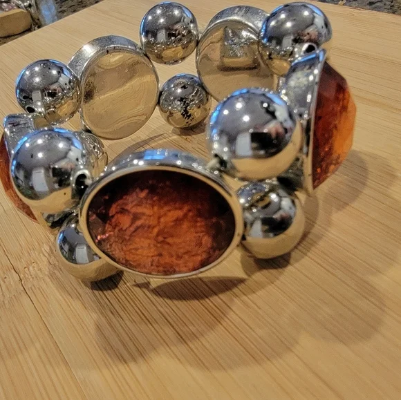 Beautiful Silver and Red Bracelet - Picture 3 of 5